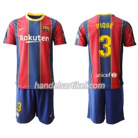 FC Barcelona Gerard Pique 3 Kinder Heim Trikotsatz 2020/21 Kurzarm (+ Kurze Hosen)